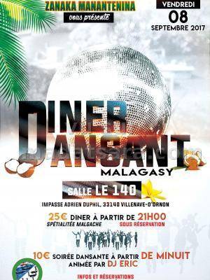 Diner dansant malagasy au Espace 140