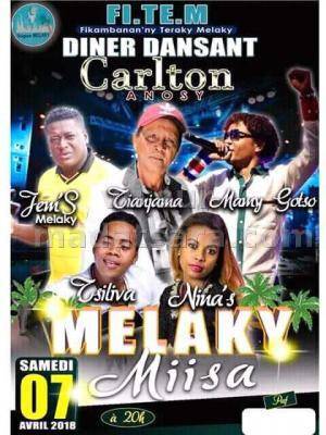Diner dansant Melaky miisa au Carlton Madagascar avec Nina's, Tsiliva, Tianjama, Mamy gotso, Jem's Melaky
