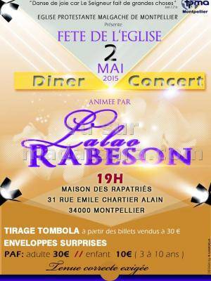 Diner-concert animé par Lalao Rabeson à la maison des rapatriés Montpellier