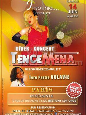 Diner-concert avec Tence Mena au grand complet à l'Insomnia