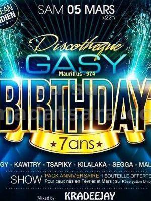 Discothèque gasy mauritius 974 Birthday 7 ans