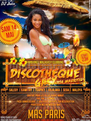 Discothèque Gasy Mauritius au MAS Paris