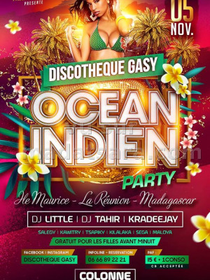 Discothèque gasy Océan Indien - Party - Colonne Paris‍ avec Kradeejay‍, Dj Tahir & Dj Little