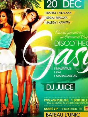 Discothèque Gasy au Bateau l'UNIC