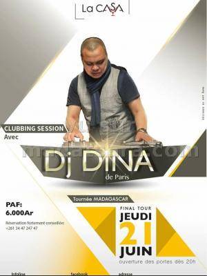 Dj Dina en show case La Casa Lounge Bar Analakely