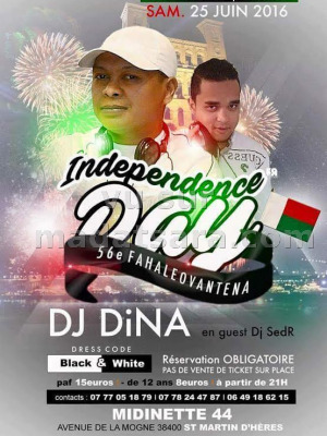 Dj Dina - independance day à Midinette 44 St Martin D'heres