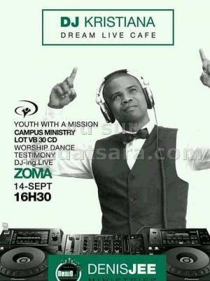 Dj Kristiana dream live cafe Campus Ministry Ambatoroka
