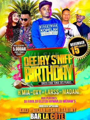 Dj S'Niff‍ birthday - Bar La Côte