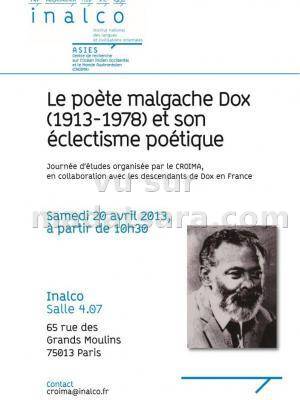Journée d'études organisée par le CROIMA,
en collaboration avec les descendants de Dox en France