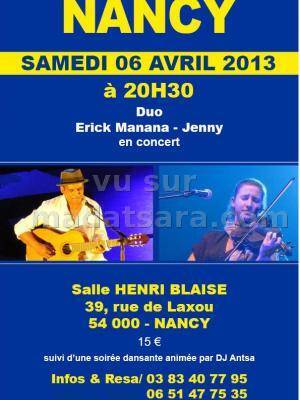 Suivi d'une soirée dansante animée par DJ Antsa.
Quelques vidéos de Erick Manana &amp; Jenny
[v