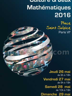 E-Fanorona présent au 17è salon Culture & Jeux mathématiques 2016 - Place St Sulpice Paris 6è