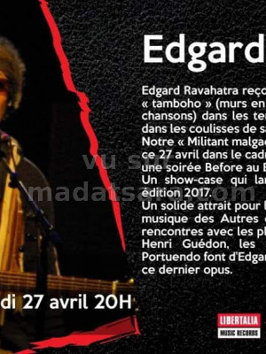 Edgard ravahatra‍ en concert - Buffet du Jardin Antaninarenina‍