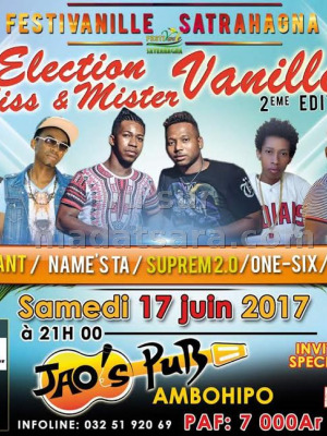Election miss et mister vanille au JAO'S PUB‍ avec Acromo J‍ , Zivan Torovoky‍ , Name'sta‍ , Suprem 2.0‍ , One Six‍ , Only, FL.Panda & Rita‍