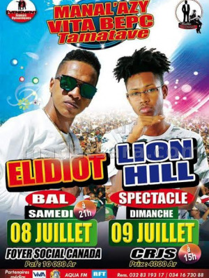 Elidiot‍ avec Lion Hill‍ - Foyer Social Canada Toamasina‍ - Gymnase CRJS Toamasina‍