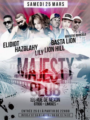 Elidiot‍ , Hazolahy‍ , Lion Hill‍ , Basta Lion‍ , Lyli‍ - majesty club - Limoges