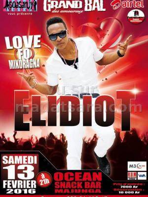 Elidiot Love fo mikoragna grand bal des amoureux Océan Snack Bar Mahajanga