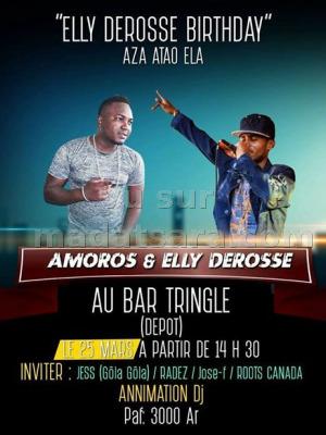 Elly Derosse‍ birthday avec Amoros‍ au Bar Tringle
