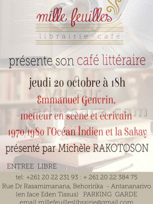 Emmanuel Genvrin, 1970/1980 - l'Océan Indien et la Sakay - Mille feuilles Librairie Café Behoririka