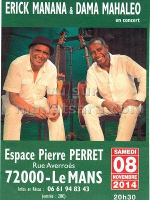 Eric Manana et Dama Mahaleo en concert à l'Espace Pierre Perret - Le Mans