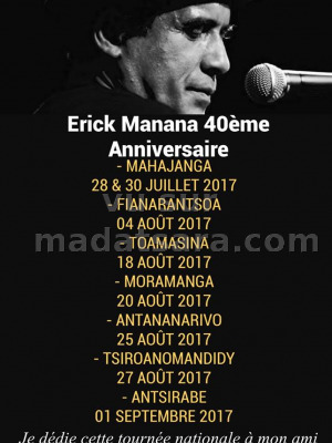 Erick manana‍ 40è anniversaire tournée nationale