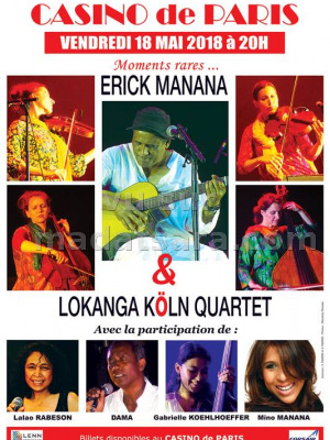 Erick manana‍ & Lokanga Köln Quartet avec Dama‍ , Lalao Rabeson‍ - Casino de Paris‍