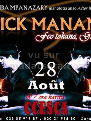 Concert de Erick Manana au CCESCA le 28 Août 2014 à 19h. Organisé par Vazimba Mpanazary