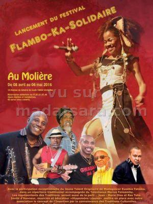 Eusébia et Fenoamby participent au festival Flambo-Ka-Solidaire au Molière Versailles France