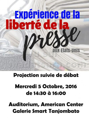 Expérience de la liberté de la presse aux Etats-Unis - conférence-débat Galerie Smart Tanjombato‍
