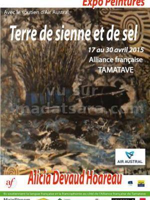 Expo-peintures Terre de sienne et de sel à l'Alliance Française de Tamatave