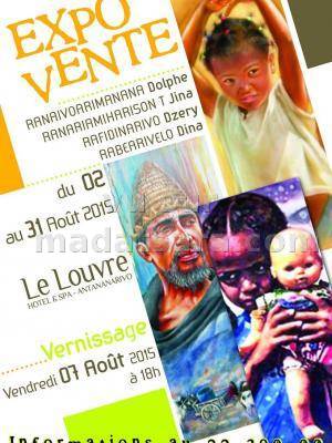 Expo Vente de Ranaivoarimanana Dolphe, Ranariamiharison T Jina, Rafidinarivo Dzery, Rabearivelo Dina au Le Louvre