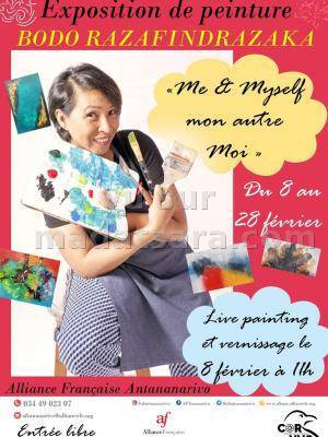 Exposition de peinture Bodo "Me & Myself mon aitre moi" AFT - Alliance Française d'Antananarivo