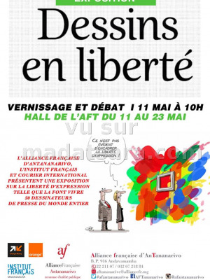 Exposition Dessins en liberté - Alliance Française d'Antananarivo