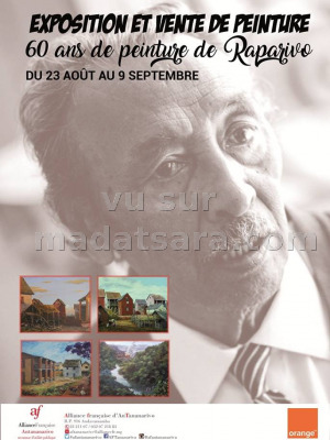 Exposition et vente de peinture 60 ans de peinture de Raparivo - AFT - Alliance Française d'Antananarivo‍