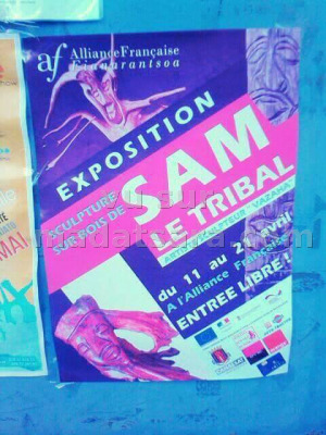Exposition sculpture sur bois de Sam le tribal - AF -  Fianarantsoa‍