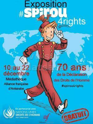 Exposition Spirou 4 rights AF - Alliance Française d'Antsirabe