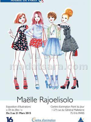 Exposition d'illustrations &quot;Oh les filles&quot; par Maëlle Rajoelisolo au centre d'animation P