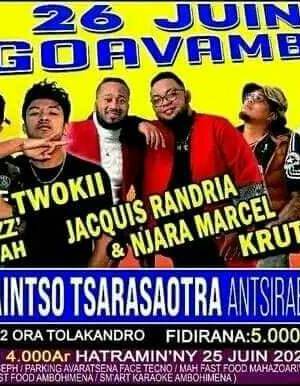 Berrizz-Jah, Rao, Twokii, Jacquis Randria, Njara Marcel, Radz krutam bull, Radz'krutam bull Showcase Kianja Tsarasaotra