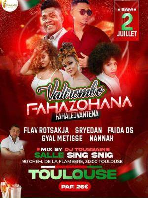 Valirombo fahazoana fahaleovantena Flav Rotsaka, Sreydan, Faida Ds, gyal metisse, Nannah Showcase Le Sing Sing Toulouse