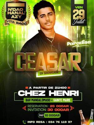 Ceasar Showcase Bar Chez Henri Mangalimaso, Bar Chez Henri Sainte Marie