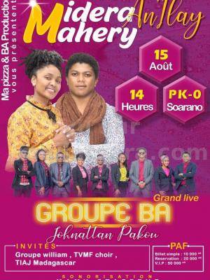 Midera an'ilay mahery Groupe Ba, Jonathan Pakou Concert Casc PK Zero Soarano (Madarail)