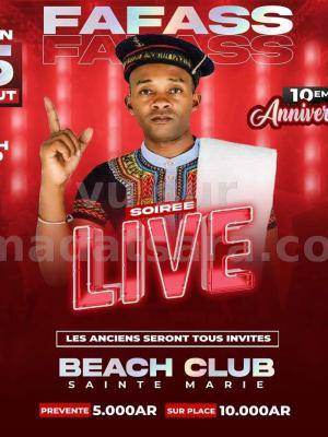 Groupe Fafass Showcase Beach Club Sainte Marie