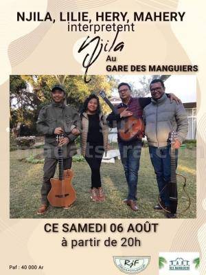 Njila, Lilie, Mahery, Hery Showcase Brasserie de la Gare des Manguiers