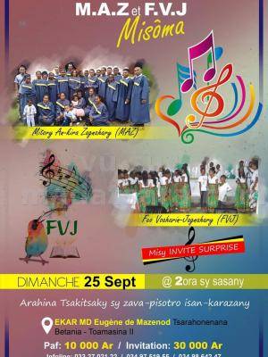 Mitory An-kira Zanahary (MAZ) , FVJ Concert Ekar MD Eugène de Mazenod Tsarahonenana Toamasina II