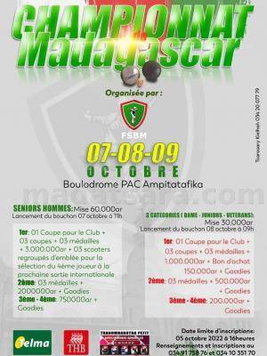 Championnat de Madagascar de pétanque Sport / Pétanque boulodrome PAC Ampitatafika