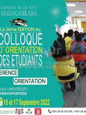 2eme édition du colloque d'orientation des étudiants Conférence / Projection débat ESUM University Andavamamba