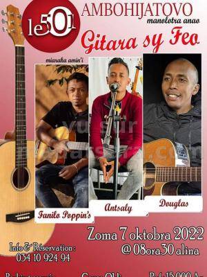 Gitara sy feo Fanilo Poppin's, Antsaly, Douglas Concert Le 501 Ambohijatovo Antananarivo