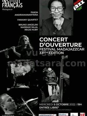 Concert d'ouverture festival Madajazzcar 33e edition Fanja Andriamanantena, Fanaiky Concert, Festival IFM - Institut Français de Madagascar