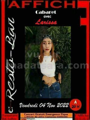 Larissa Cabaret Affiche Resto Bar Toamasina