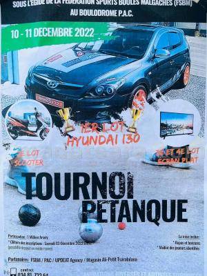 Tournoi  Sport / Pétanque boulodrome PAC Ampitatafika