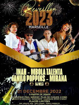Reveillon 2023 Inah, Mbola Talenta, Fanilo Poppin's, Mirana Diner/Soirée dansant(e)